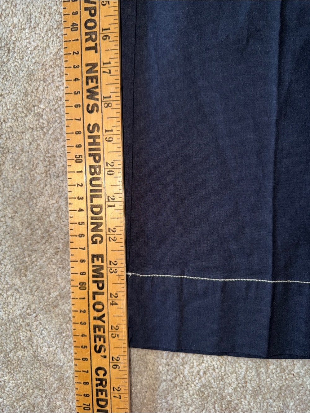 Nicole Miller Navy Contrast-Stitch Ankle Pants Size 6 - Picture 8 of 8